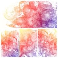 Set of colorful Abstract water color painting background N31