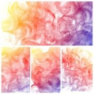 Set of colorful Abstract water color painting background N32