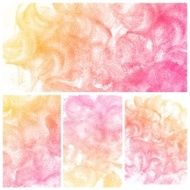 Set of colorful Abstract water color painting background N34