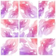 Set of colorful Abstract water color painting background N37