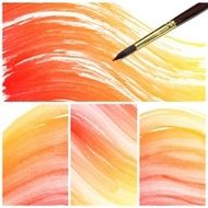 Set of colorful Abstract water color painting background N47
