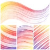 Set of colorful Abstract water color painting background N97