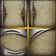 Vector gold and silver background set N5