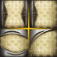 Vector gold and silver background set N6