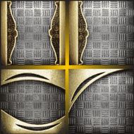 Vector gold and silver background set N8