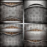 Vector metal background set N62