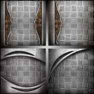 Vector metal background set N63