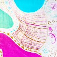 abstract pattern on silk batik N15