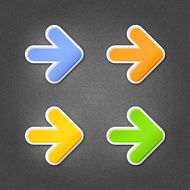 Arrow sticker direction sign web label internet icon noise texture