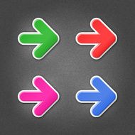 Arrow sticker web label internet icon direction sign noise texture
