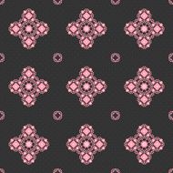 seamless pattern of pink flowers