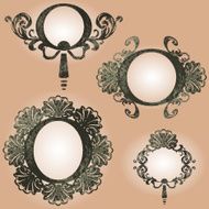 vector vintage frames set N2