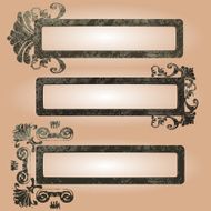 vector vintage frames set N3