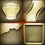 Vector golden background set N12