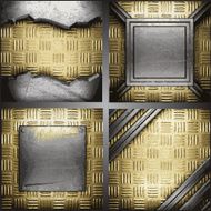 Vector golden and silver background set N2