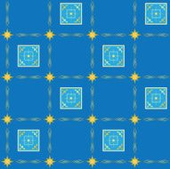 geometrical vector blue seamless texture with squares