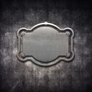 Metal frame on grunge background