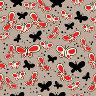 seamless pattern with butterflies N93
