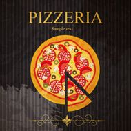 The concept of Restaurant menu for pizzeria Vector illustration