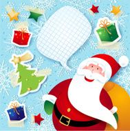 Funny Santa and paper elements