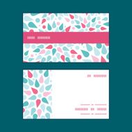 Vector abstract colorful drops horizontal stripe frame pattern business cards