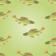 Seamless texture salmon grayling vector