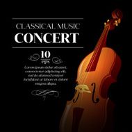 Poster of a classical music concert Vector illustration N2