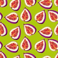 Seamless elegant pattern with tasty fig N3