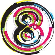 Colorful Grunge Font NUMBER 8