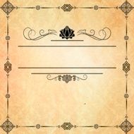 Grungel paper with decorative border and copy space for text