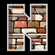 stone letter N