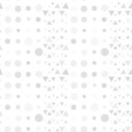 Seamless pattern of circles and triangles gray on white background N2