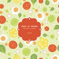 Vector fresh salad frame seamless pattern background N2