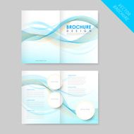modern streamlined half-fold brochure template