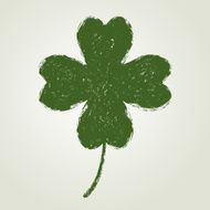 St Patrick's day background with four leaf clover