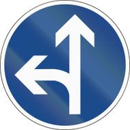 go straight or left N2