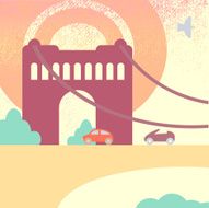 Illustration on urban theme