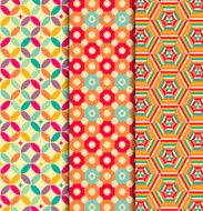 Colored geometric patterns background