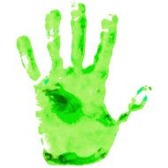 Green Hand Print N13