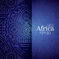 Blue background with African design on left half