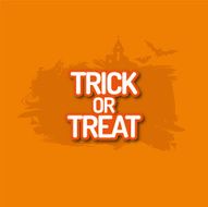 Trick or Treat stylish font with grungy background