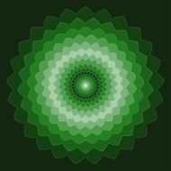 ornamental geometric hand-drawing bright green spectral colored vector background