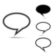 Set of Abstract Halftone Design Elements N7