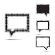Set of Abstract Halftone Design Elements N8