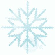 Blue watercolor snowflake N2
