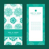 Vector abstract green decorative circles stars striped vertical frame pattern N2