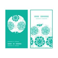 Vector abstract green decorative circles stars striped vertical round frame N5