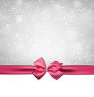 Christmas background with pink bow