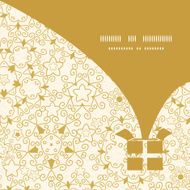 Vector abstract swirls old paper texture Christmas gift box silhouette N2