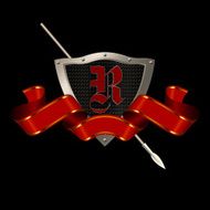Medieval shield and banner N2